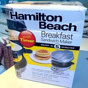 NIB-Hamilton Beach Breakfast Sandwich Maker